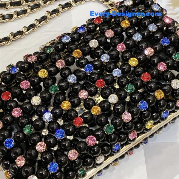 CC glass pearl gem evening bag - Image 4