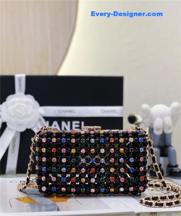 CC glass pearl gem evening bag - Image 5