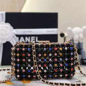 CC glass pearl gem evening bag