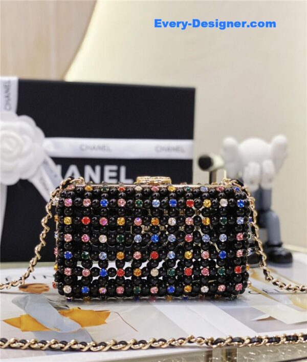 CC glass pearl gem evening bag - Image 7