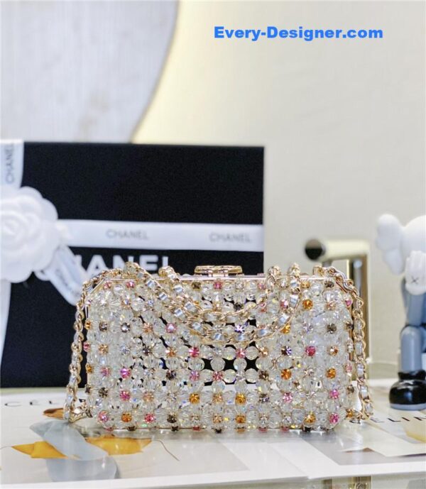 CC glass pearl gem evening bag - Image 3