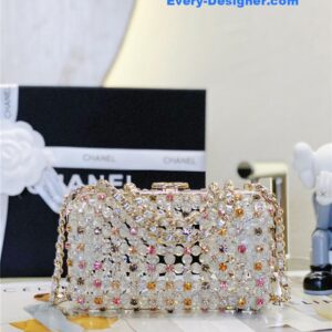 CC glass pearl gem evening bag