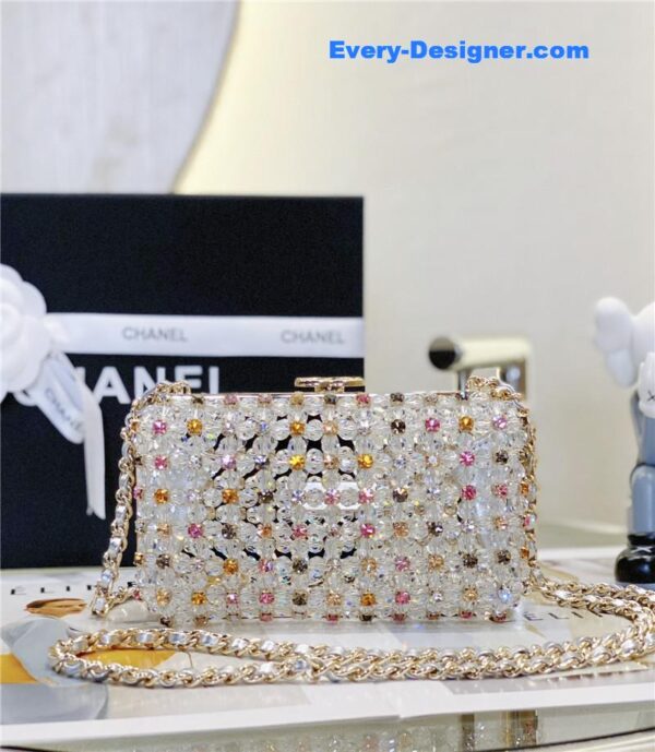 CC glass pearl gem evening bag - Image 7