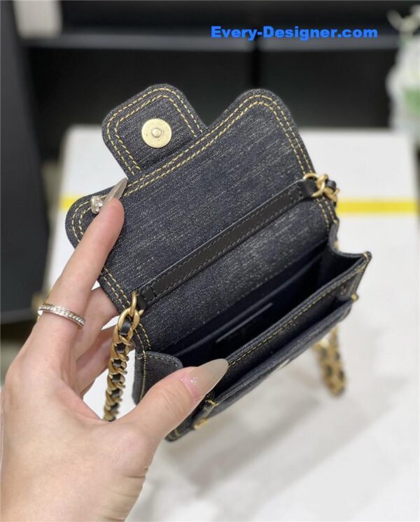 CC mini denim messenger bag - Image 6