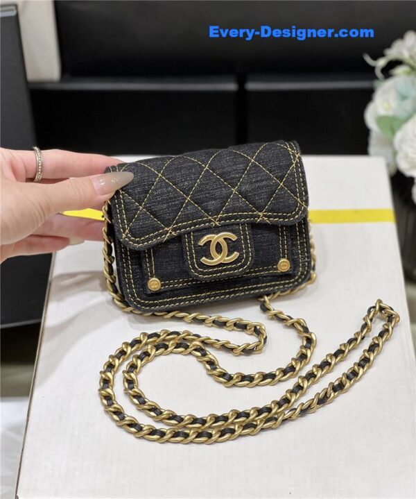 CC mini denim messenger bag - Image 2