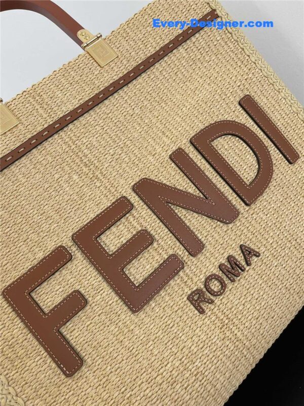 fendi sunshine straw shopping bag - Image 2