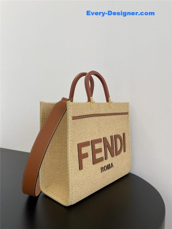 fendi sunshine straw shopping bag - Image 6