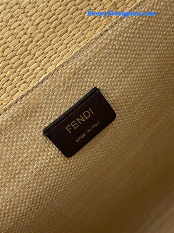 fendi sunshine straw shopping bag - Image 7