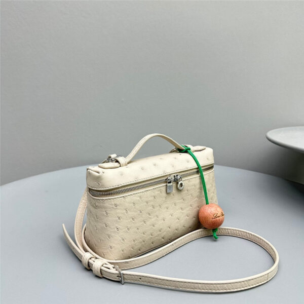 loro piana extra pocket ostrich leather pouch - Image 3