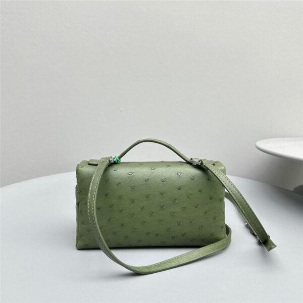 loro piana extra pocket ostrich leather pouch - Image 3