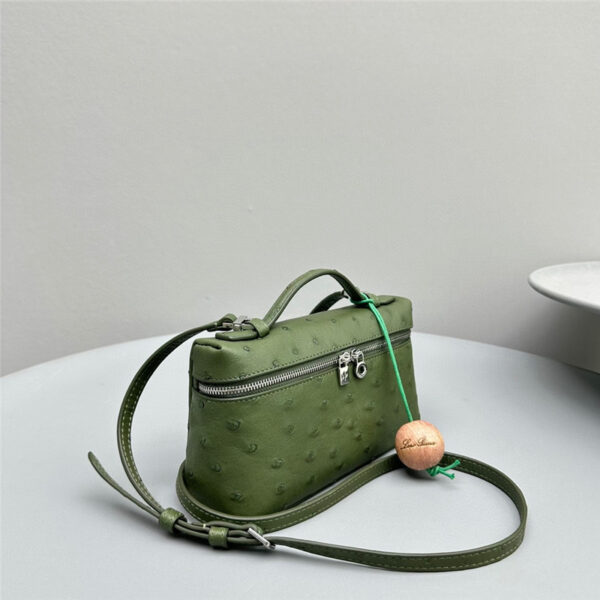 loro piana extra pocket ostrich leather pouch - Image 7