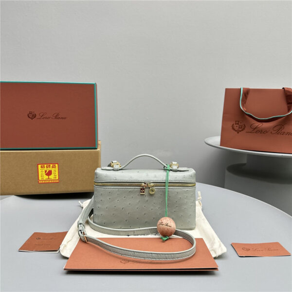 loro piana extra pocket ostrich leather pouch - Image 2