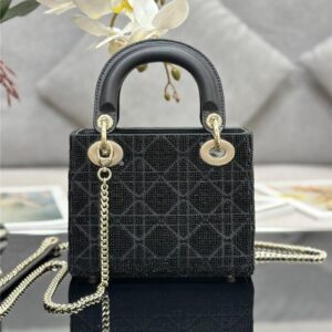 lady dior triple embroidered beads tube bag