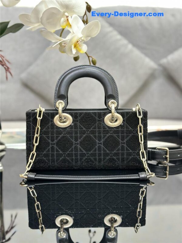lady Dior triple embroidered beads tube bag