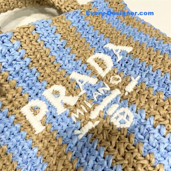 prada raffia tote bag - Image 2