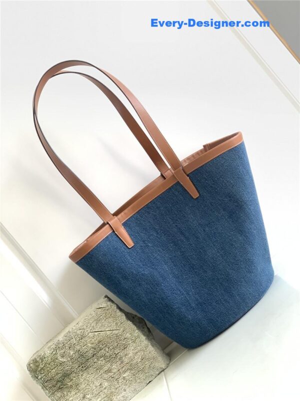 celine blue denim canvas couffin bag - Image 5