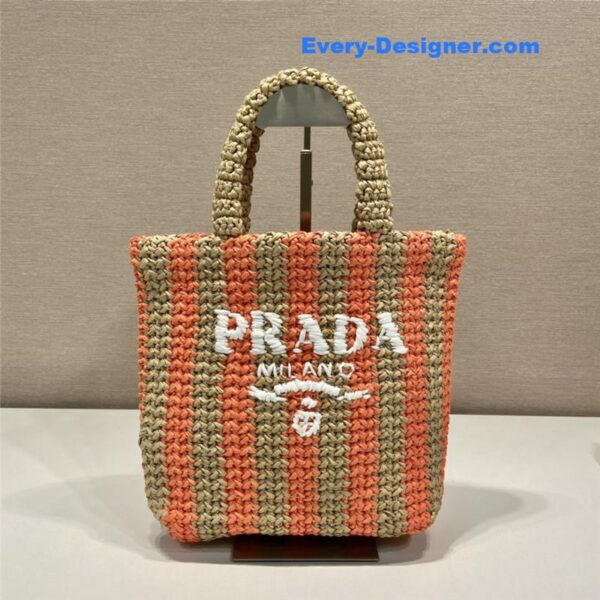 prada raffia tote bag - Image 3