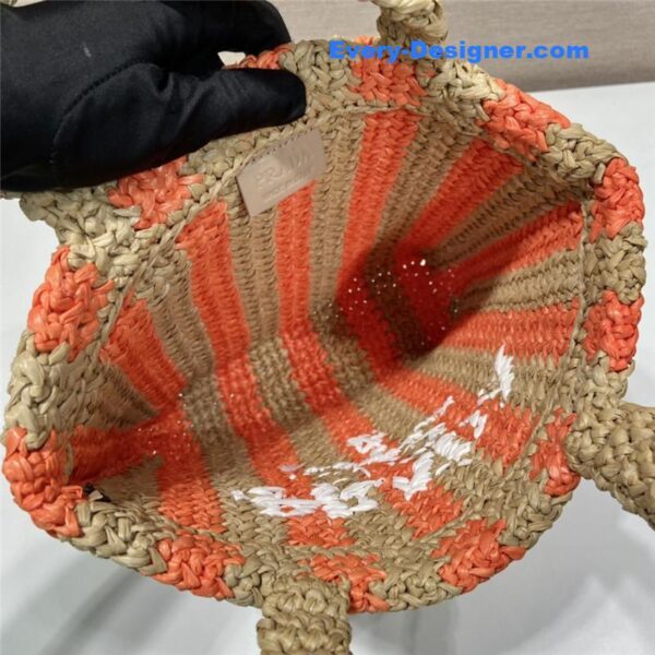 prada raffia tote bag - Image 6
