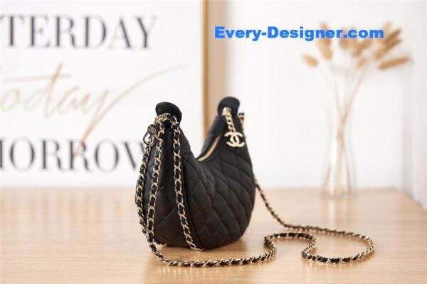 CC small hobo bag black - Image 2