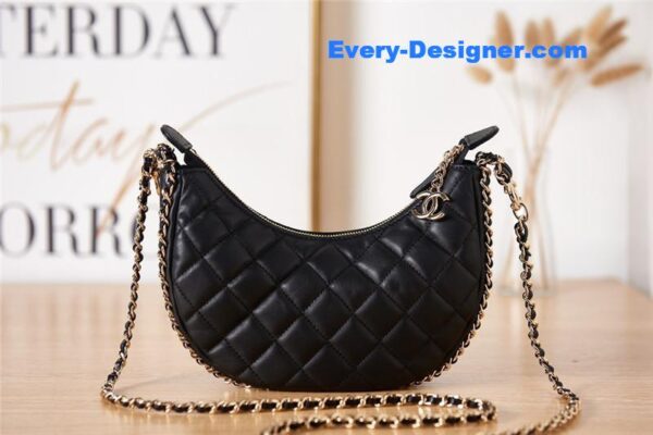CC small hobo bag black - Image 3