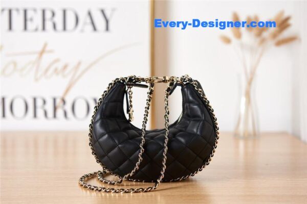 CC small hobo bag black - Image 6