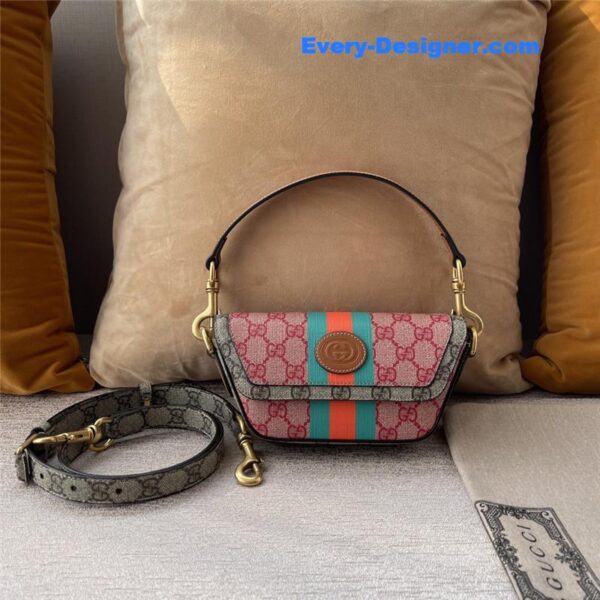 Gucci Colored Supreme Canvas Handle Messenger Bag - Image 4