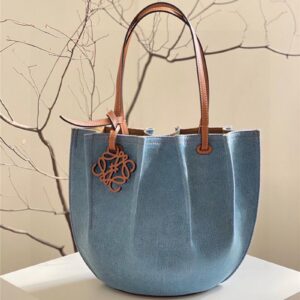 loewe denim shell bag
