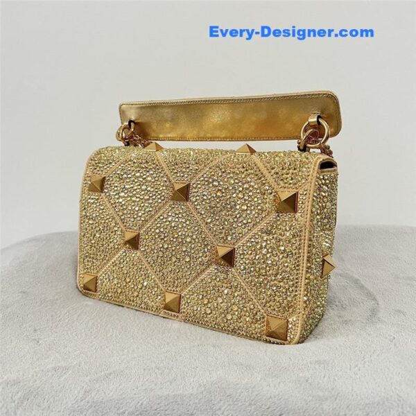 valentino garavani roman stud crystal shoulder bag - Image 5