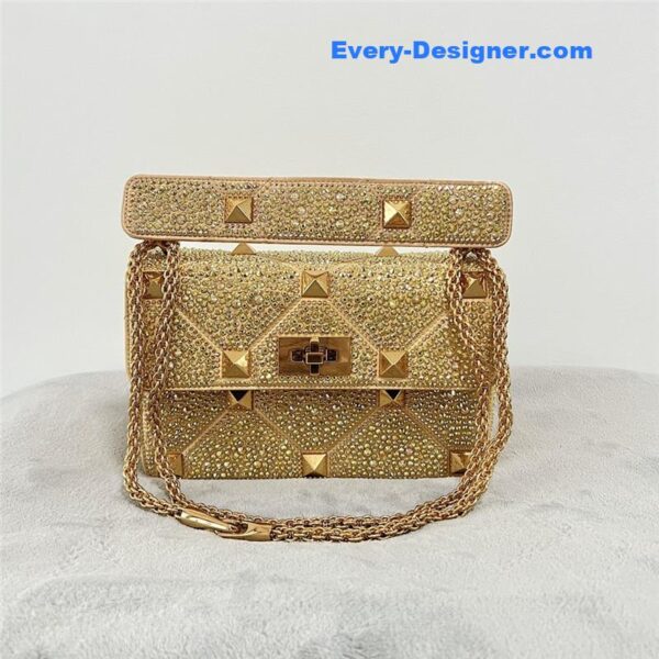 valentino garavani roman stud crystal shoulder bag - Image 3