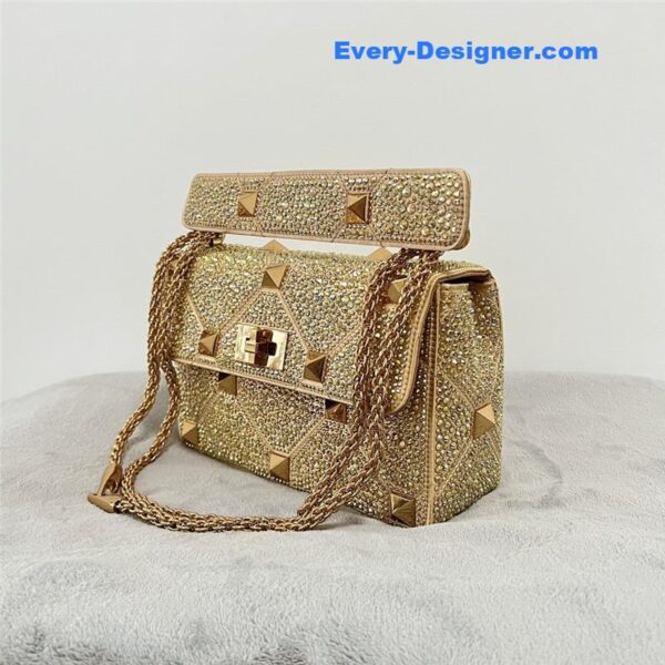 valentino garavani roman stud crystal shoulder bag - Image 8