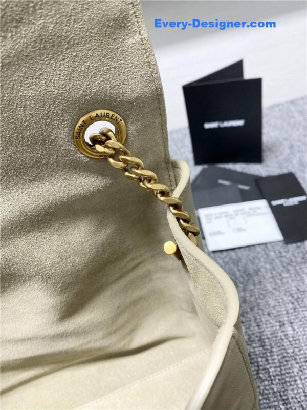 ysl leather nubuck shopping bag - Image 9