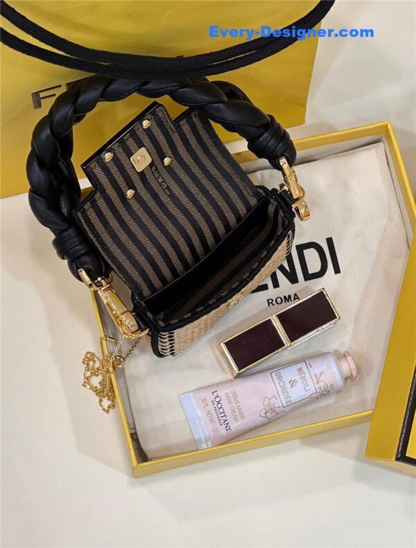 fendi Nano baguette raffia charm mini bag - Image 2
