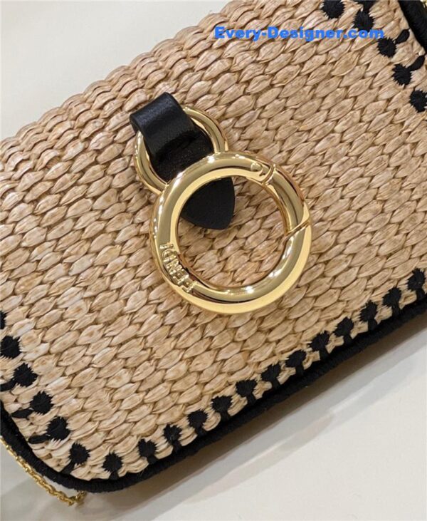 fendi Nano baguette raffia charm mini bag - Image 4