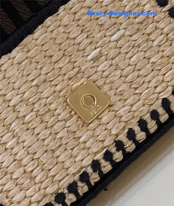 fendi Nano baguette raffia charm mini bag - Image 5