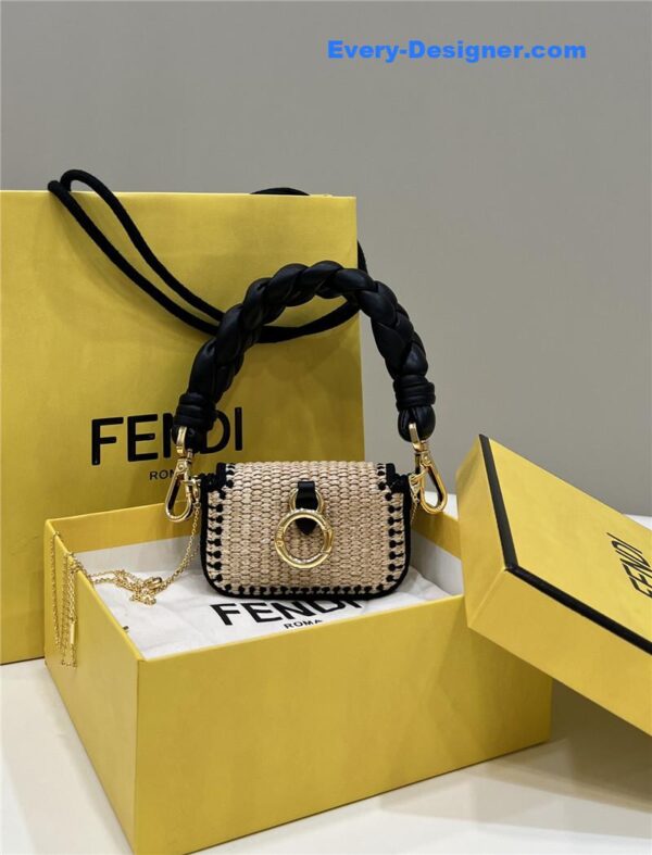 fendi Nano baguette raffia charm mini bag - Image 7
