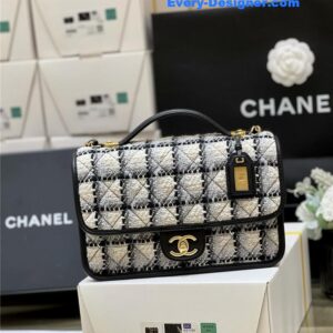 Chanel woolen messenger bag