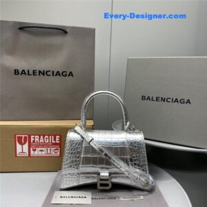 balenciaga hourglass bag silver