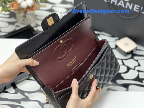 Chanel classic flap caviar leather bag - Image 4