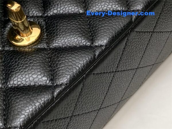 Chanel classic flap caviar leather bag - Image 7