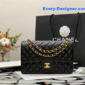 Chanel classic flap caviar leather bag