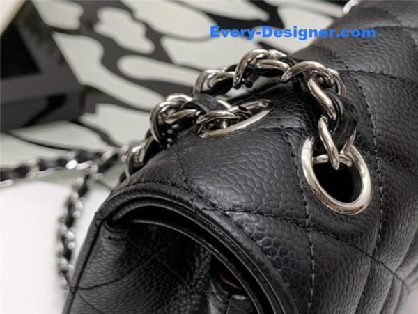 Chanel classic flap caviar leather bag - Image 2