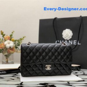 Chanel classic flap caviar leather bag