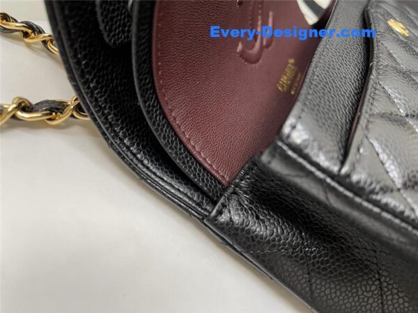 Chanel classic flap caviar leather bag small - Image 3