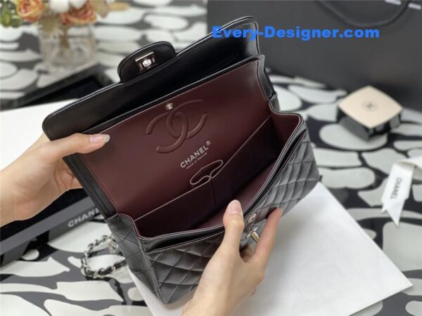 Chanel classic flap caviar leather bag small - Image 3
