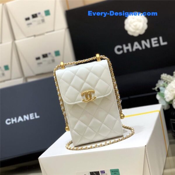 Chanel gold beads mobile phone bag - Image 5