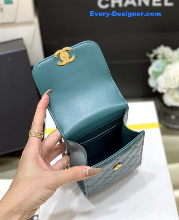Chanel gold beads mobile phone bag - Image 2