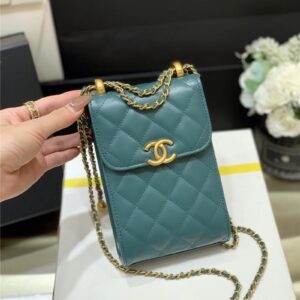 Chanel gold beads mobile phone bag