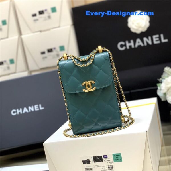Chanel gold beads mobile phone bag - Image 5