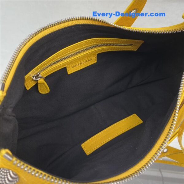 balenciaga le cagole leather shoulder bag yellow - Image 8