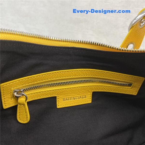 balenciaga le cagole leather shoulder bag yellow - Image 9